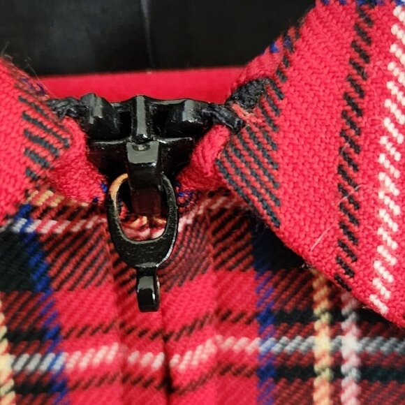 Pendleton Vintage Virgin Wool Plaid Full Zip Jacket Size 8 - Picture 3 of 4